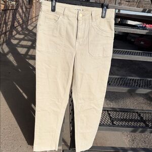 Maurices Cream Straight Leg Jeans